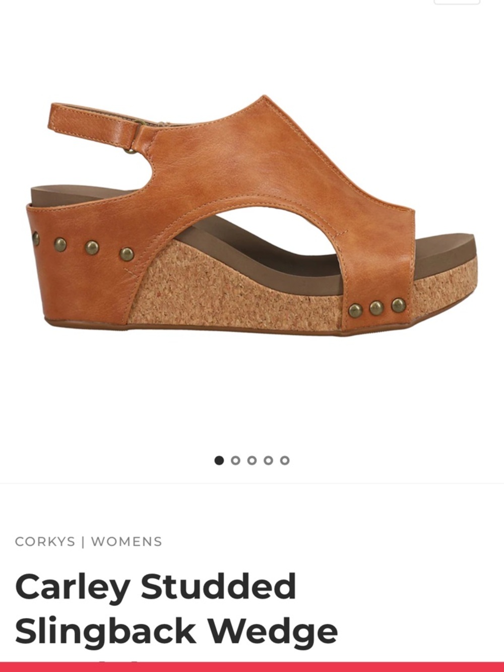 Corkys Carley Studded Wedge Sandal — Tan/Cork